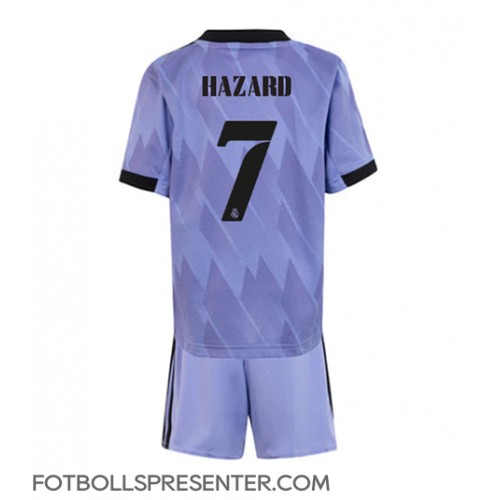 Real Madrid Eden Hazard #7 Bortatröja Barn 2022-23 Kortärmad (+ korta byxor)